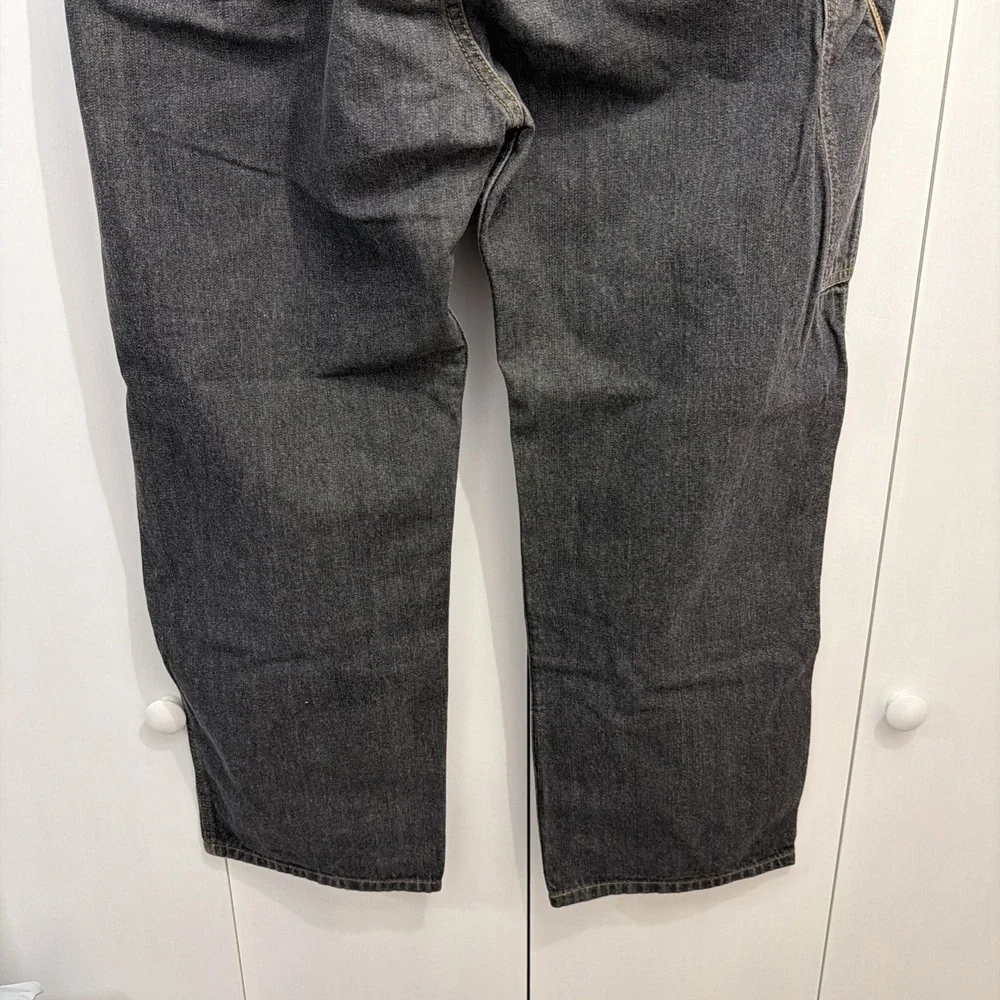 VTG Polo 67‎ Carpenter C-5 Ralph Lauren 38x30 DARK Wash Cotton Jeans, WIDE LEG!